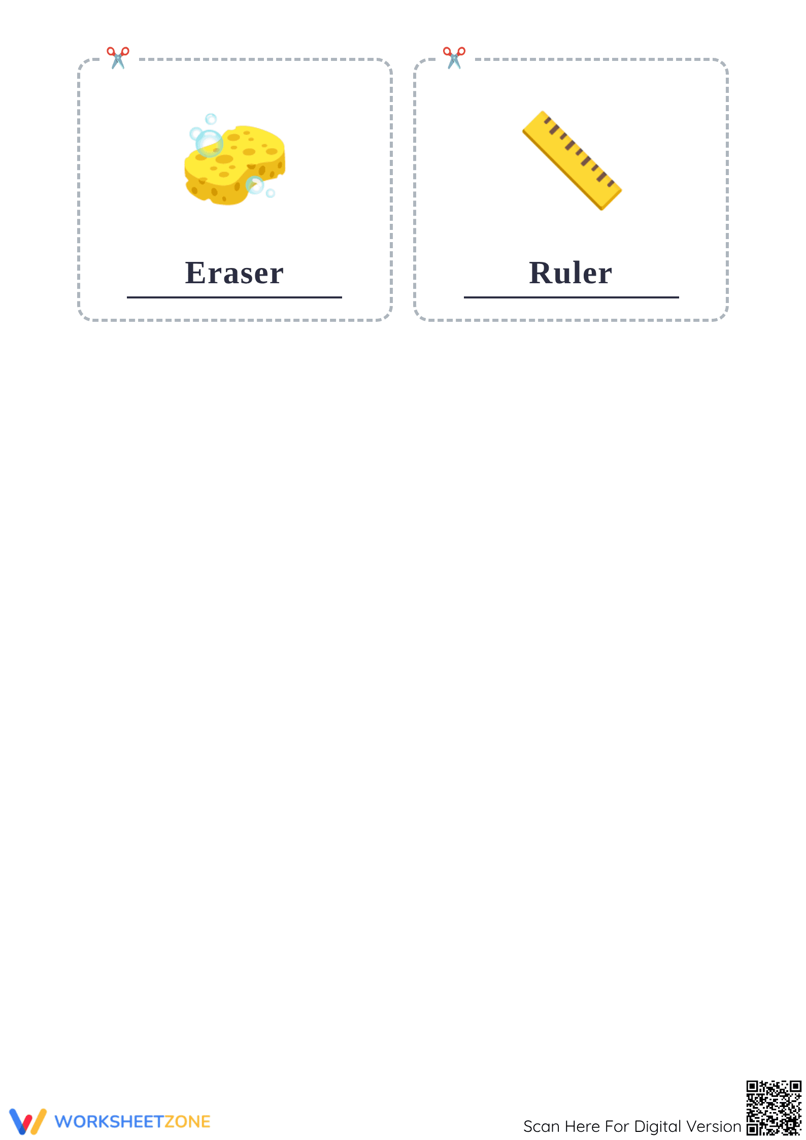 Grade K-2 School Vocabulary — Printable No-Prep Flashcards - Page 3