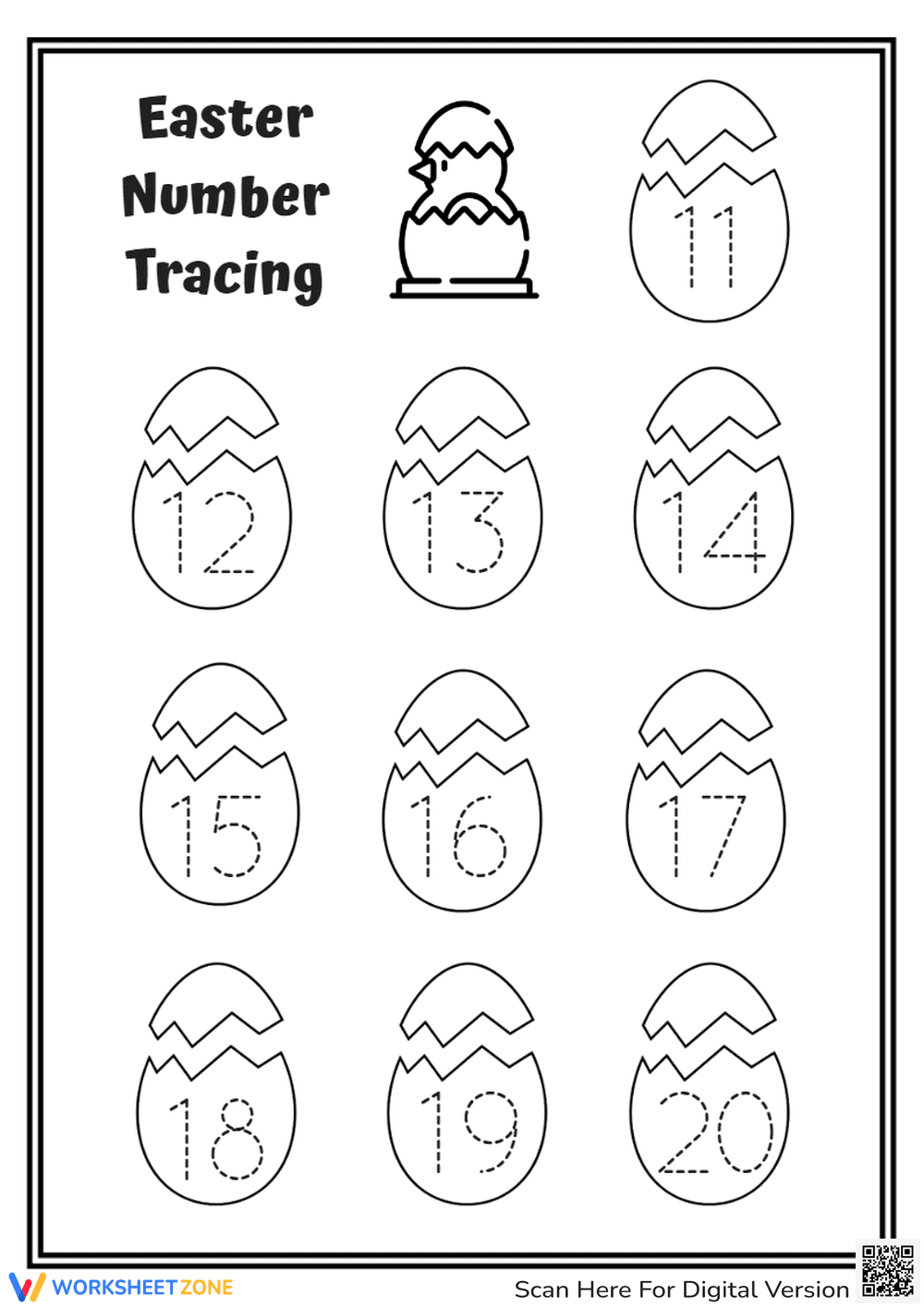 Easter Number Tracing 1-10 - Page 2