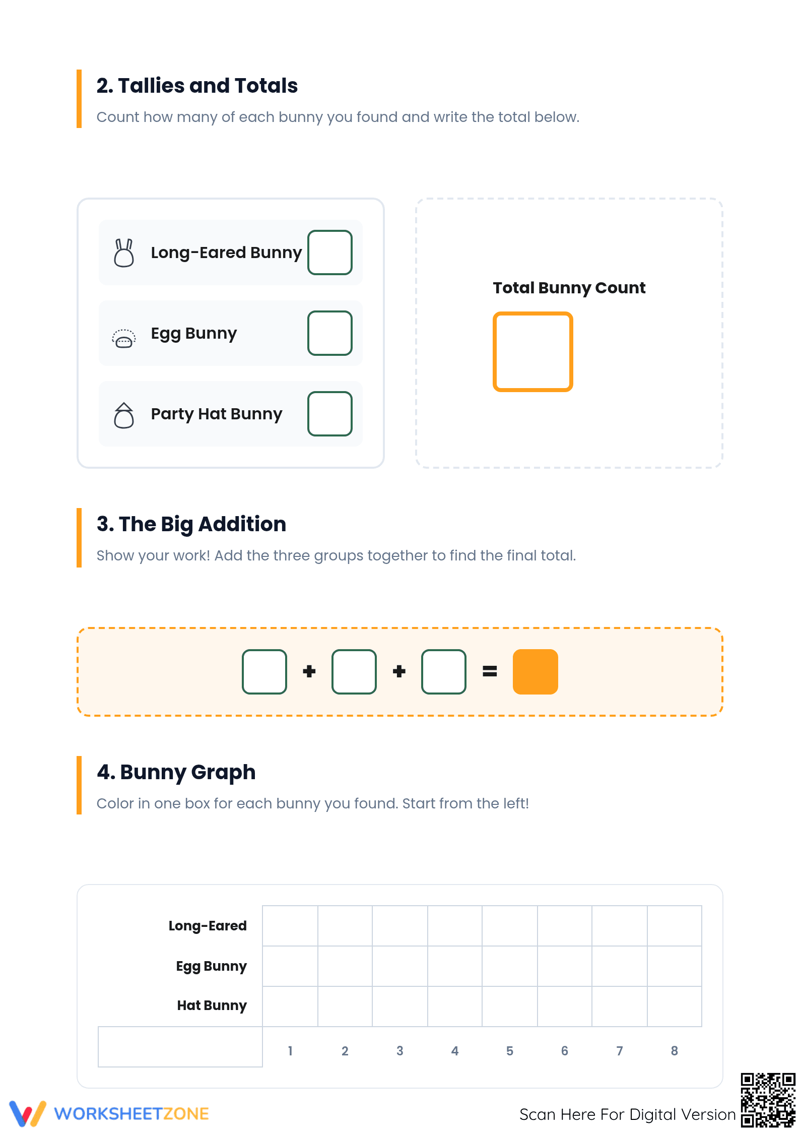 Grade 3 Easter Math — Printable No-Prep Worksheet - Page 2