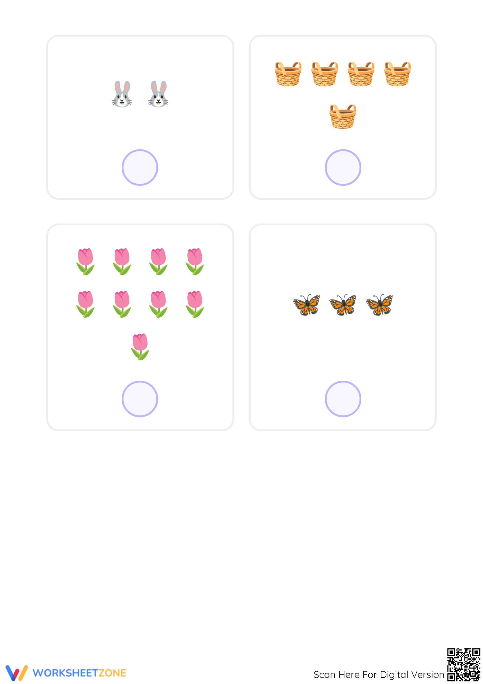 Easter Counting Worksheet | Grade 1 Printable - Page 2