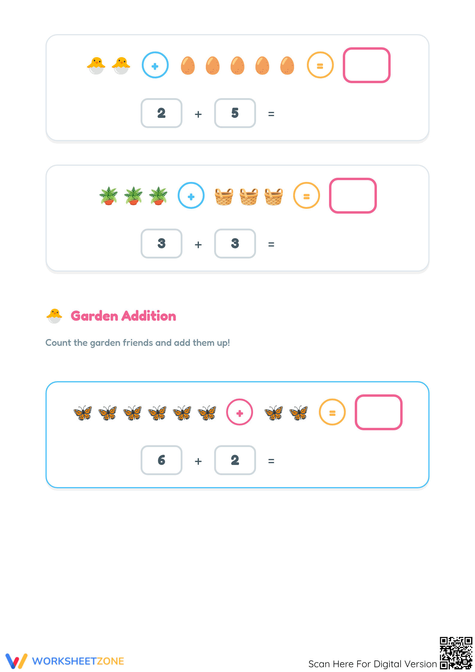 Easter Picture Addition Practice | Essential Grade 1 Math - Page 2