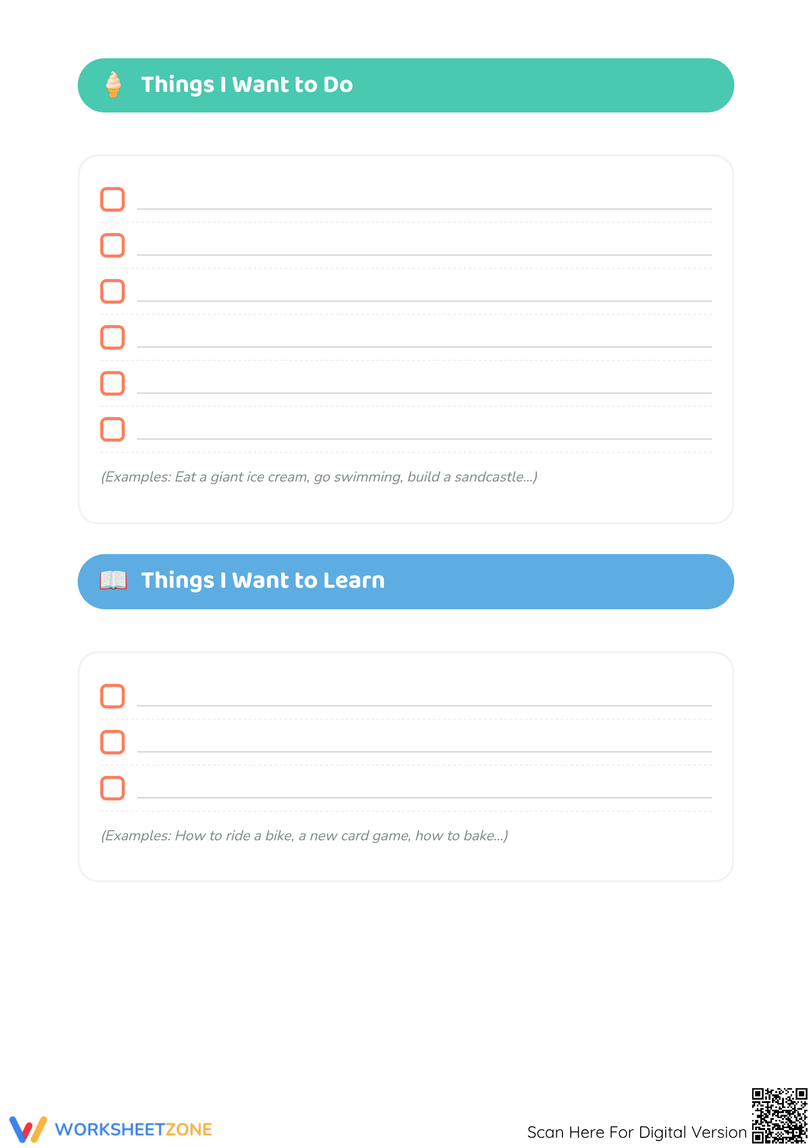 Summer Bucket List Template | Grade 2-3 Essential - Page 2