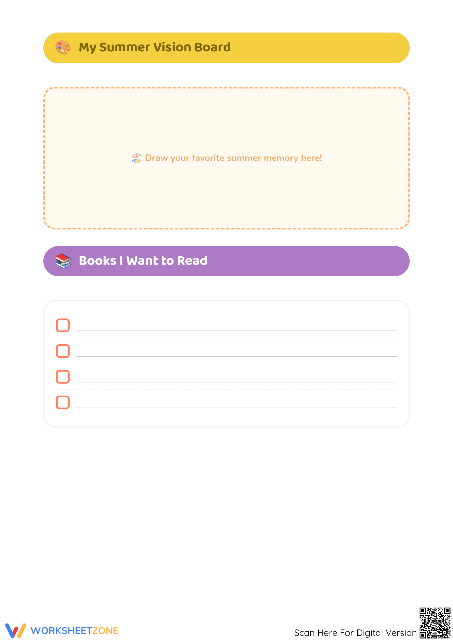 Summer Bucket List Template | Grade 2-3 Essential - Page 3