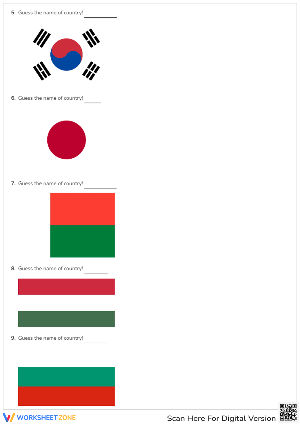 Flags of the World Worksheet | Grade 2 Essential - Page 2