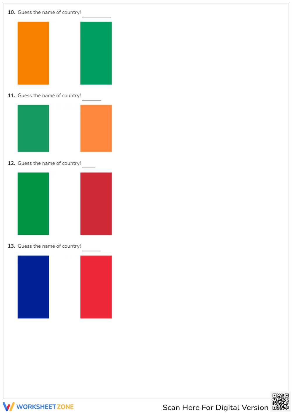 Flags of the World Worksheet | Grade 2 Essential - Page 3