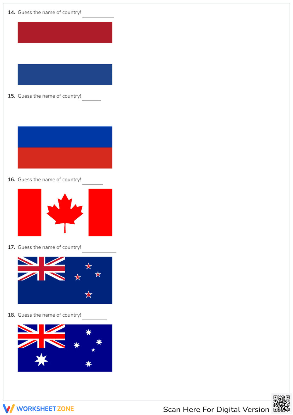 Flags of the World Worksheet | Grade 2 Essential - Page 4
