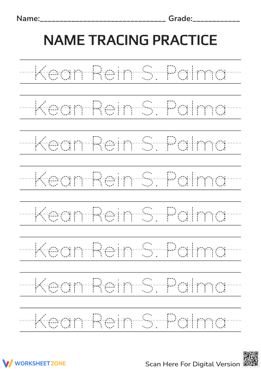 Printable Name Tracing Practice for Kyana | Grade K-1 - Page 11