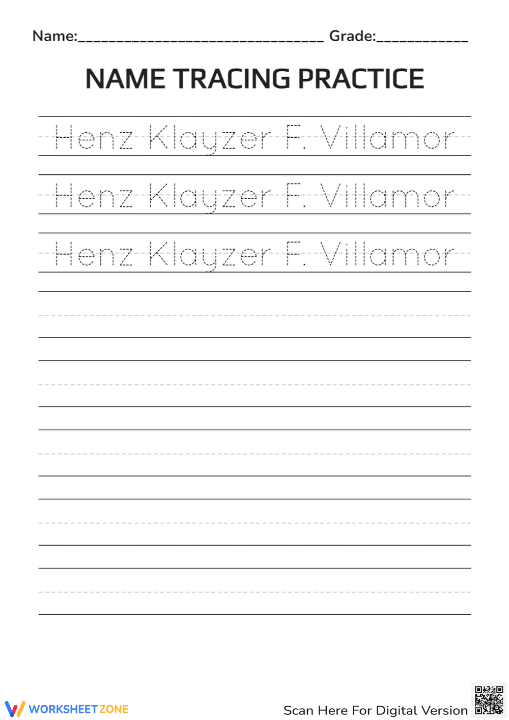 Printable Name Tracing Practice for Kyana | Grade K-1 - Page 14