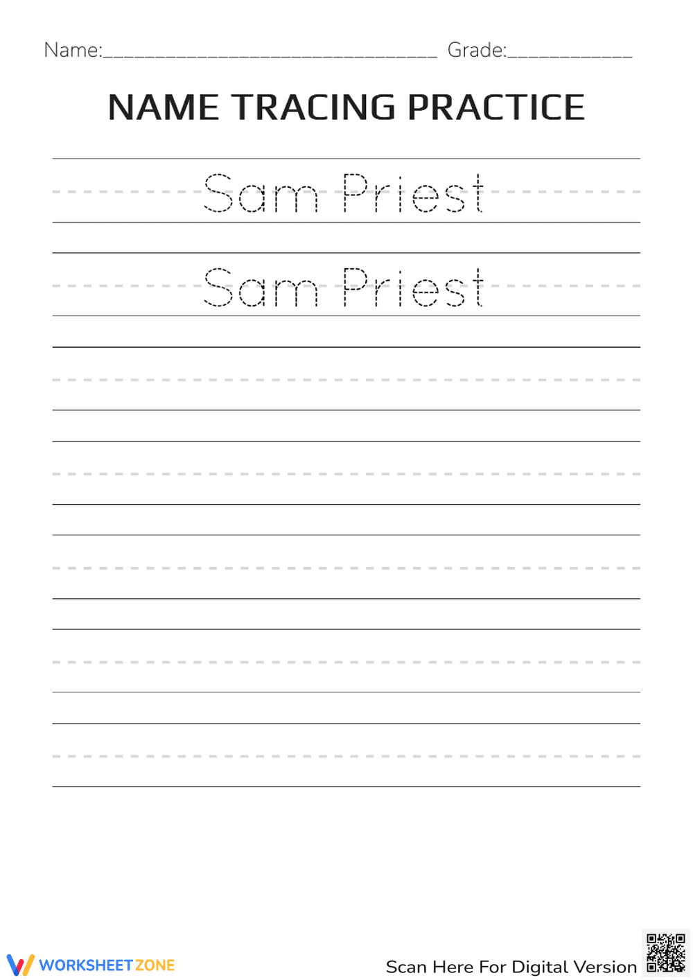 Printable Name Tracing Practice for Kyana | Grade K-1 - Page 15