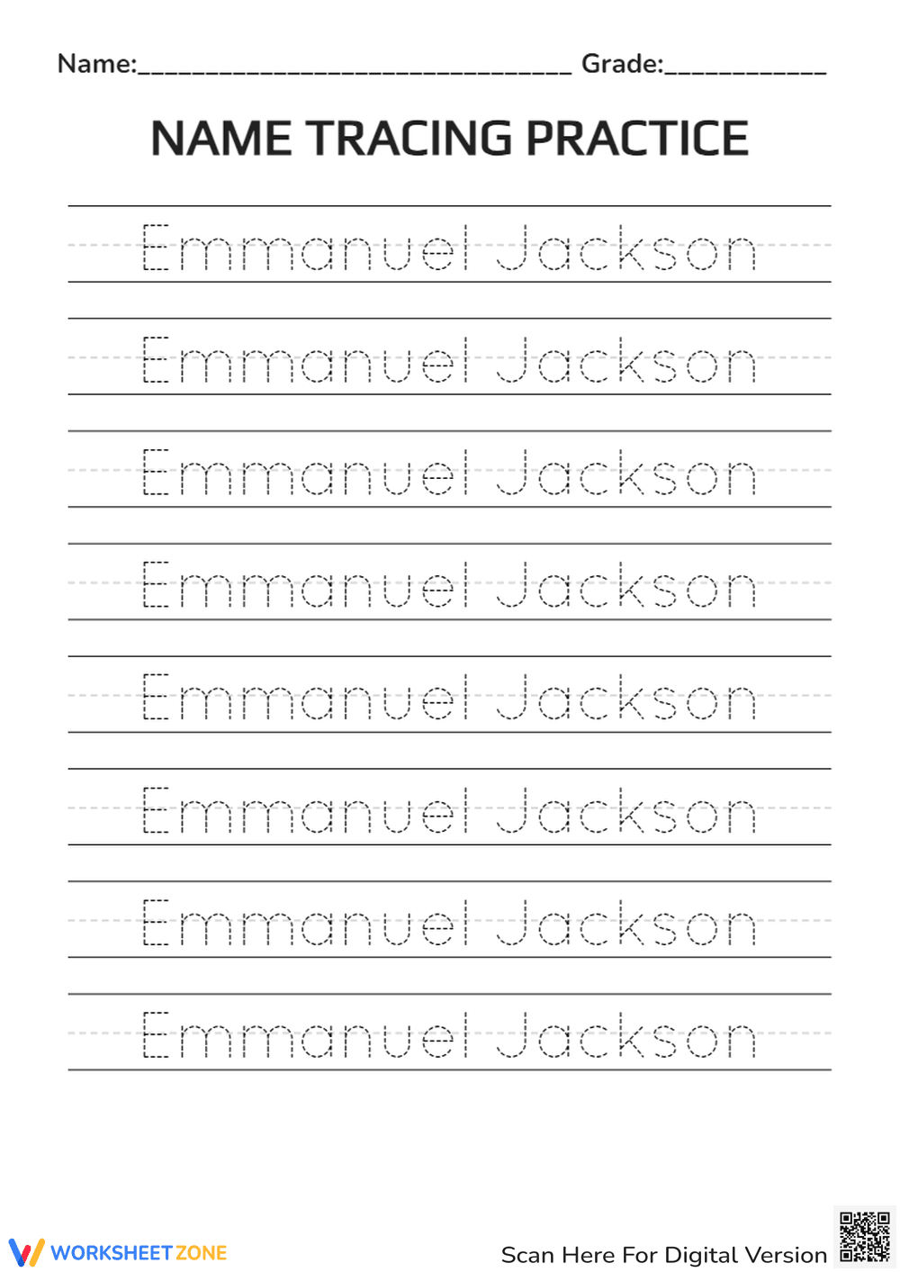 Printable Name Tracing Practice for Kyana | Grade K-1 - Page 7