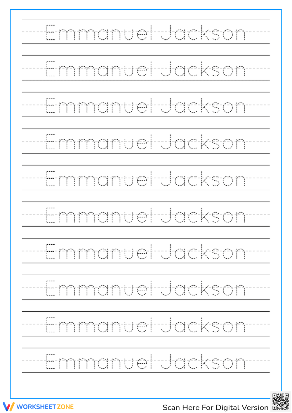 Printable Name Tracing Practice for Kyana | Grade K-1 - Page 8