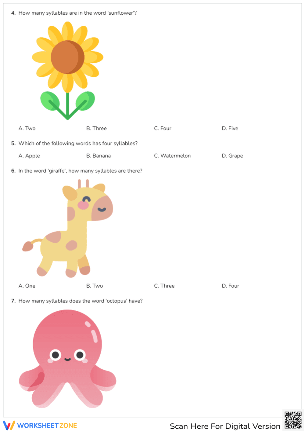 Syllable Quiz: How Many Syllables? - Page 2