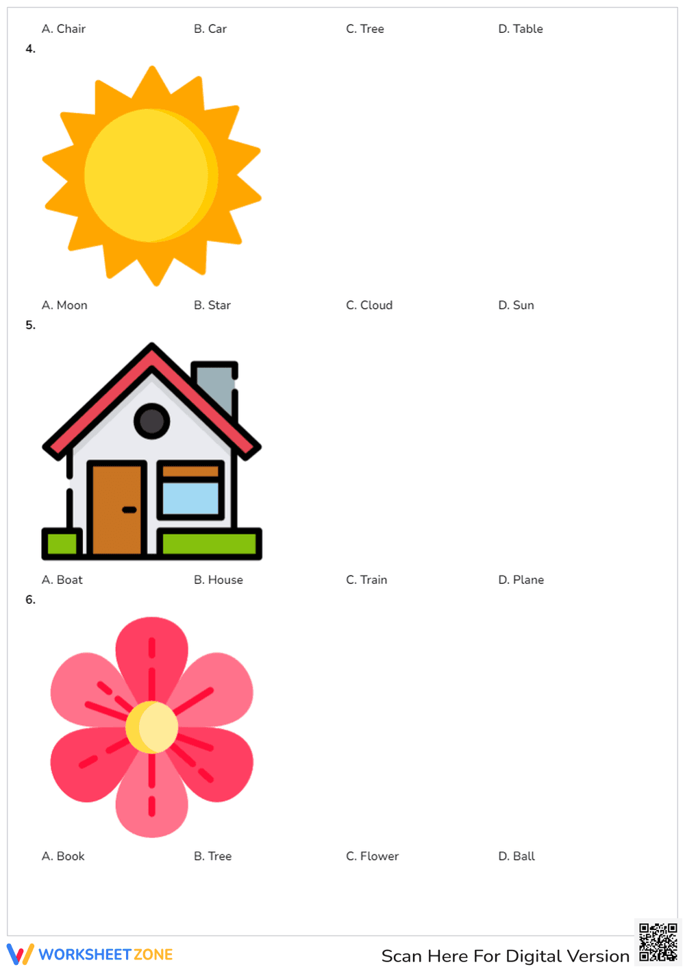 Grade K-1 Object Recognition — Printable No-Prep Worksheet - Page 2