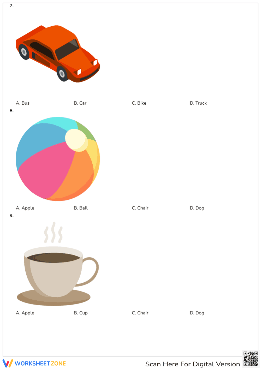 Grade K-1 Object Recognition — Printable No-Prep Worksheet - Page 3