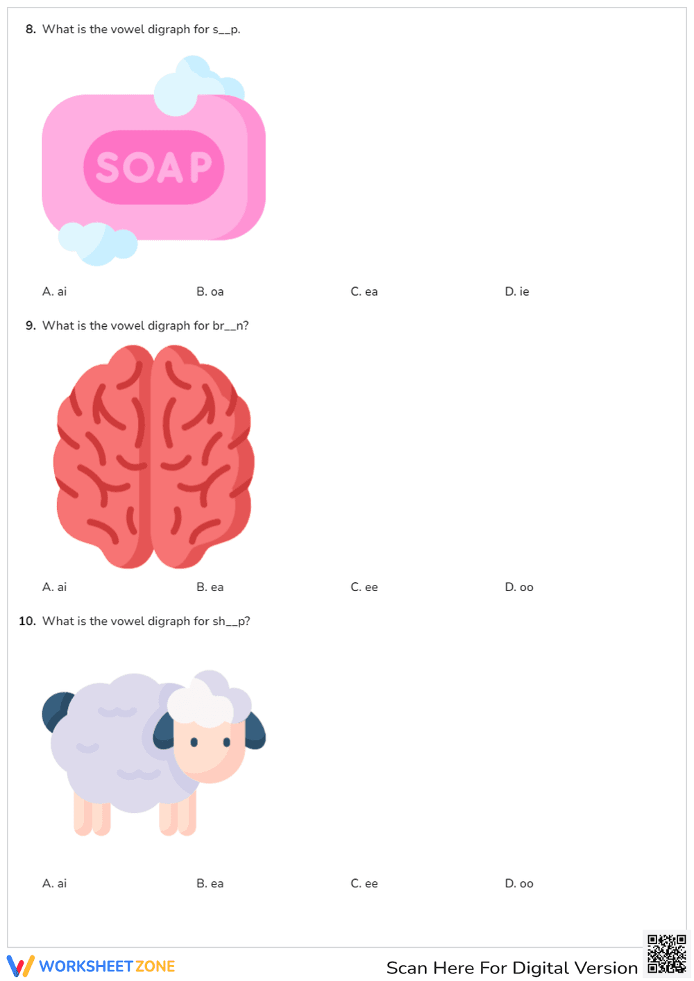 Vowel Digraph Quiz: Which Digraph for Screen? - Page 2