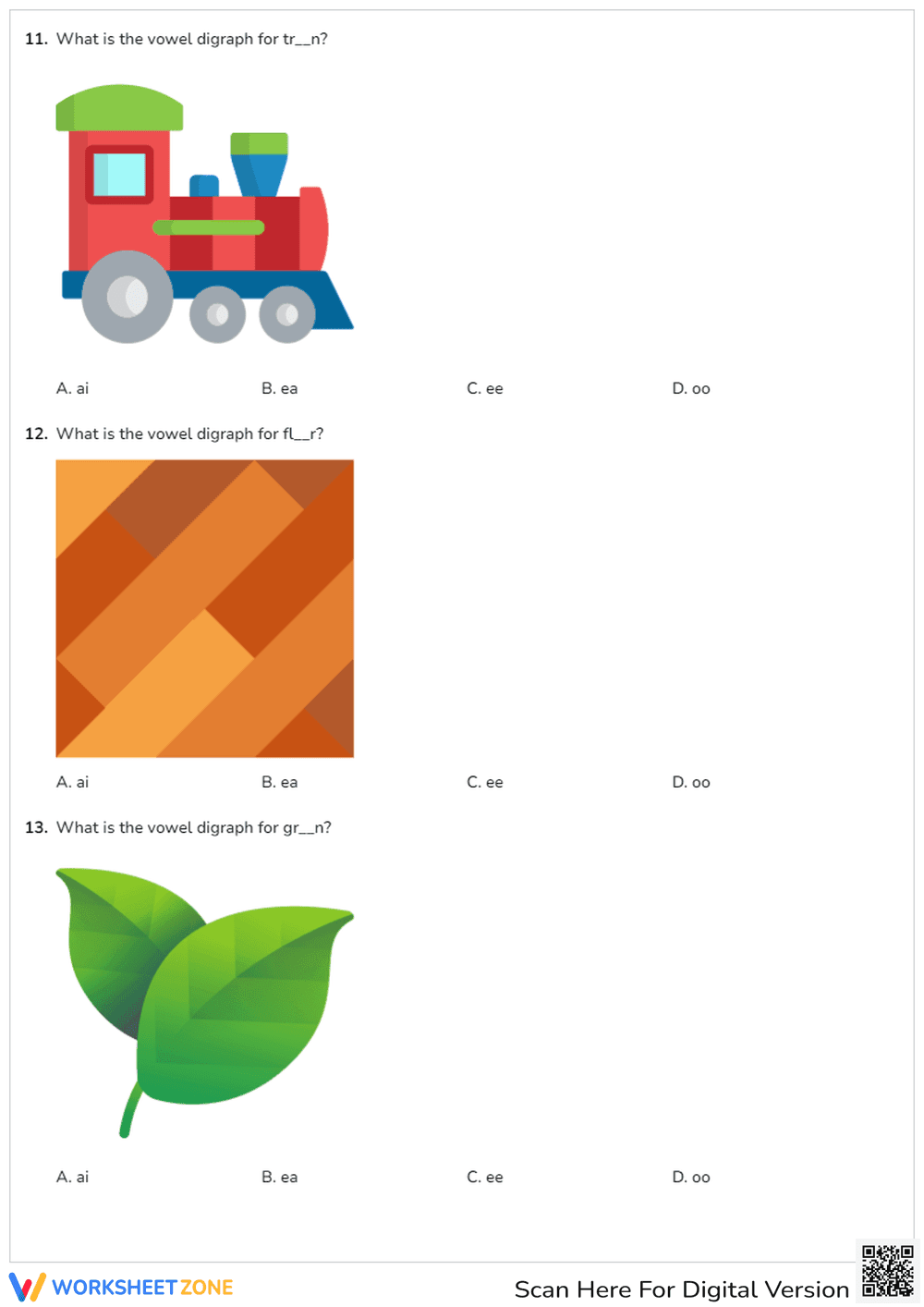 Vowel Digraph Quiz: Which Digraph for Screen? - Page 3