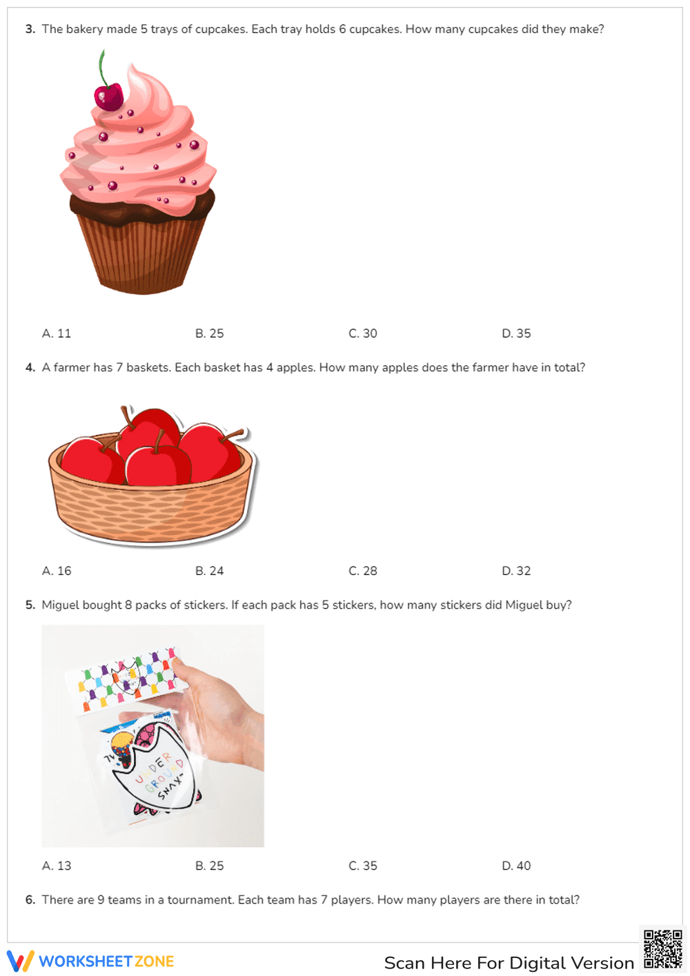 Multiplication Word Problems: Solve and Practice Multiplication - Page 2