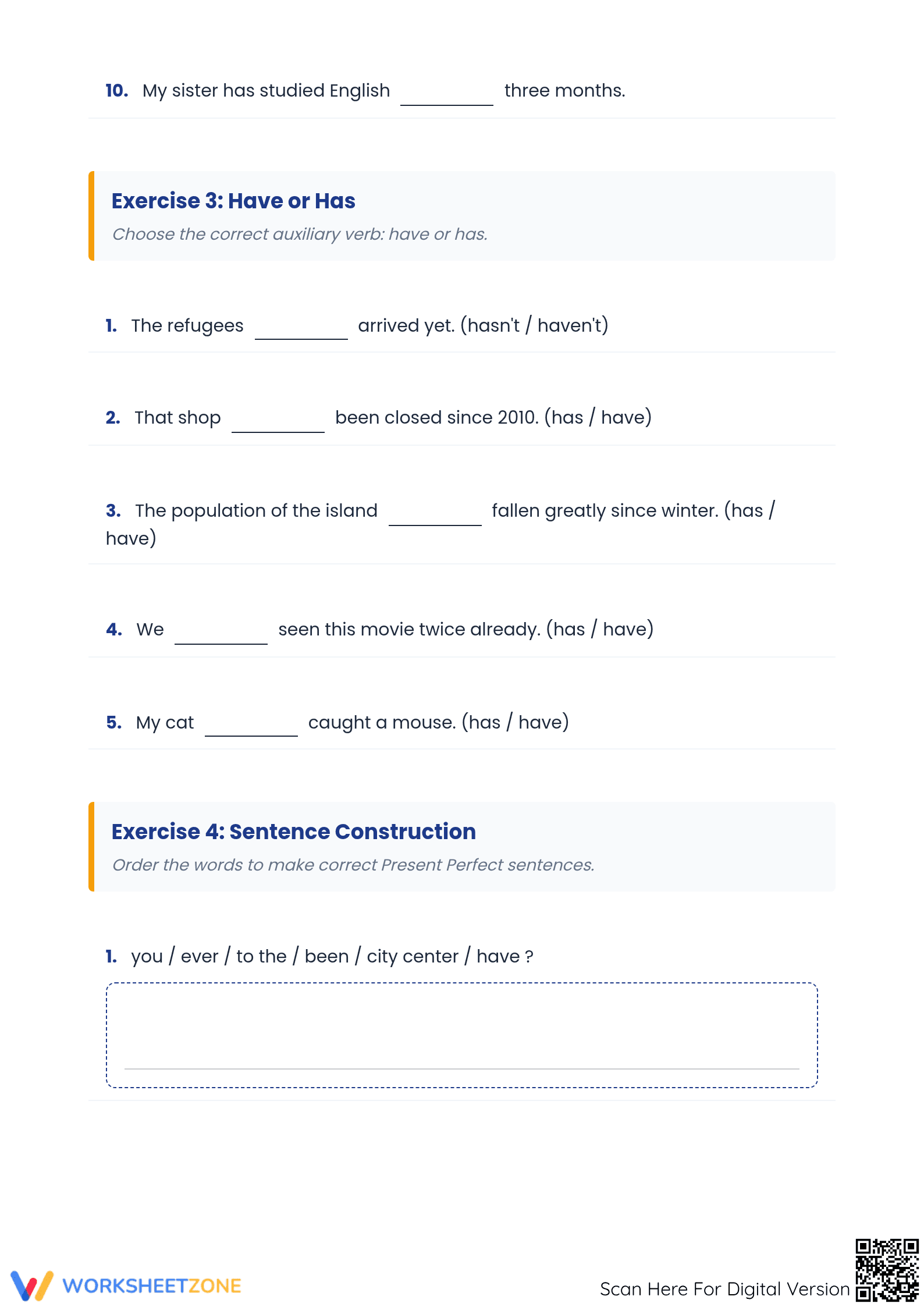 Essential Present Perfect & Past Simple Worksheet | Grade 9 - Page 3