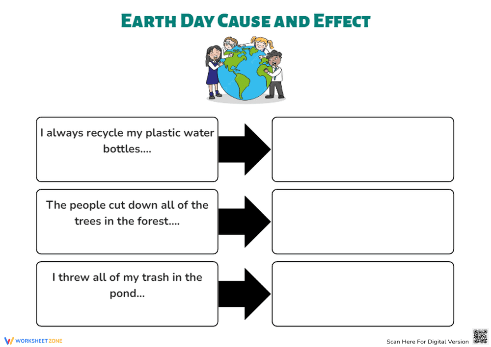 Earth Day Cause and Effect Worksheet - Page 3