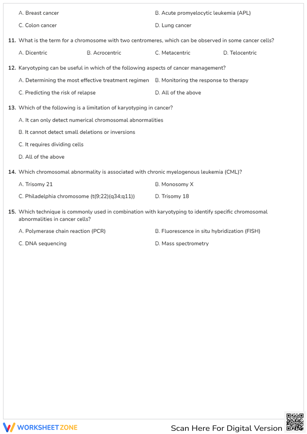 Karyotyping in Cancer: Applications & Analysis Quiz - Page 2