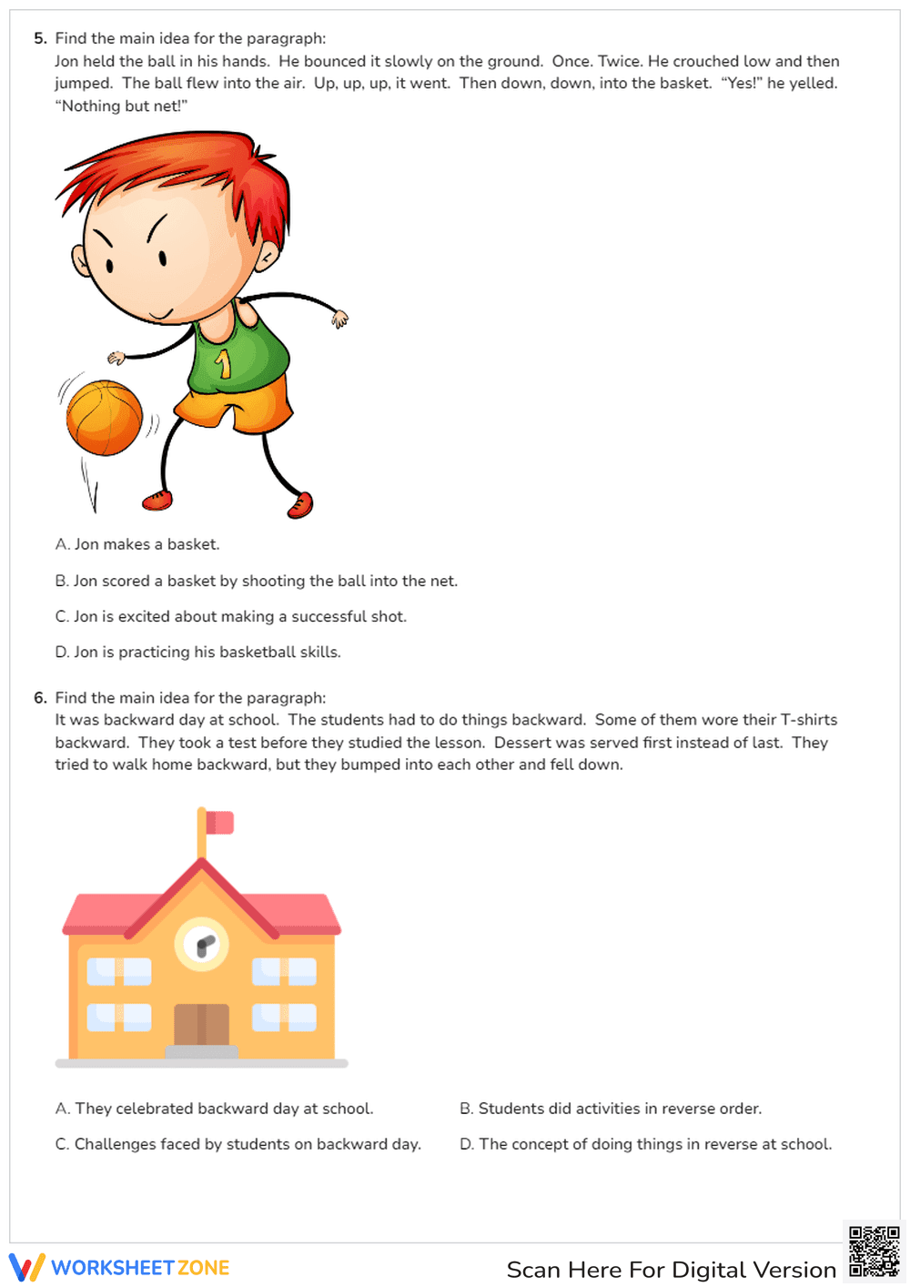 Finding the Main Idea in Paragraphs - Page 3