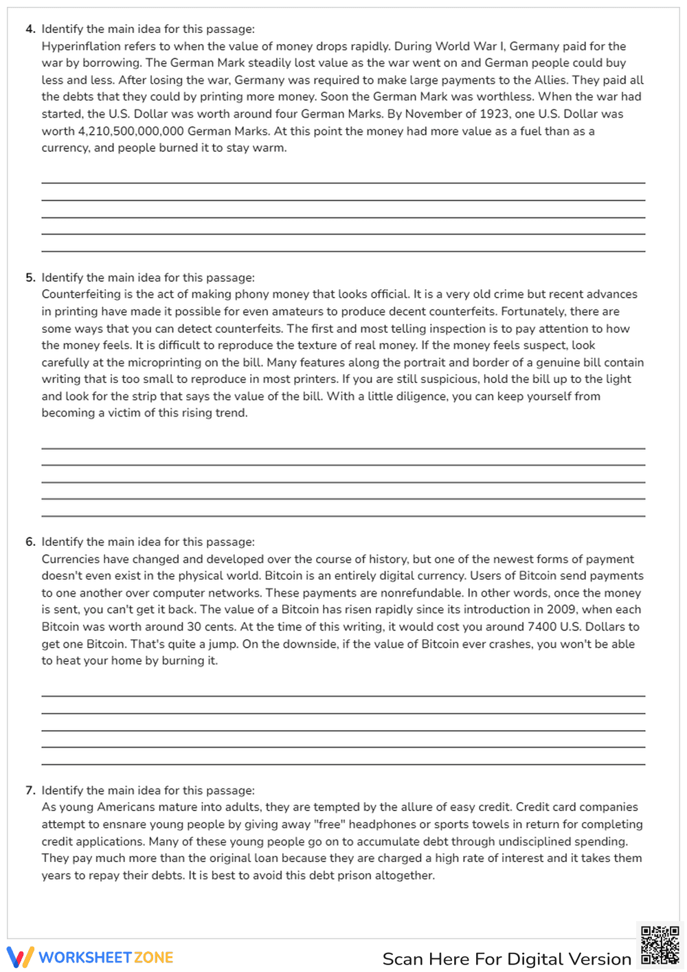Main Idea: Reading and Understanding Texts - Page 2