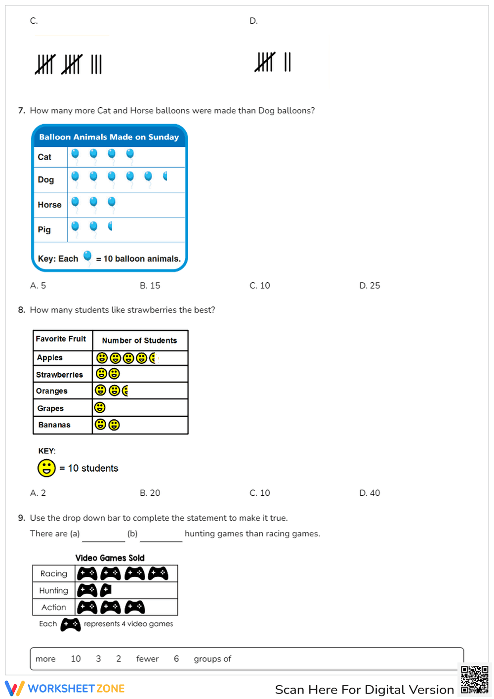 Data Interpretation Worksheet | Grade 5-6 Essential - Page 3