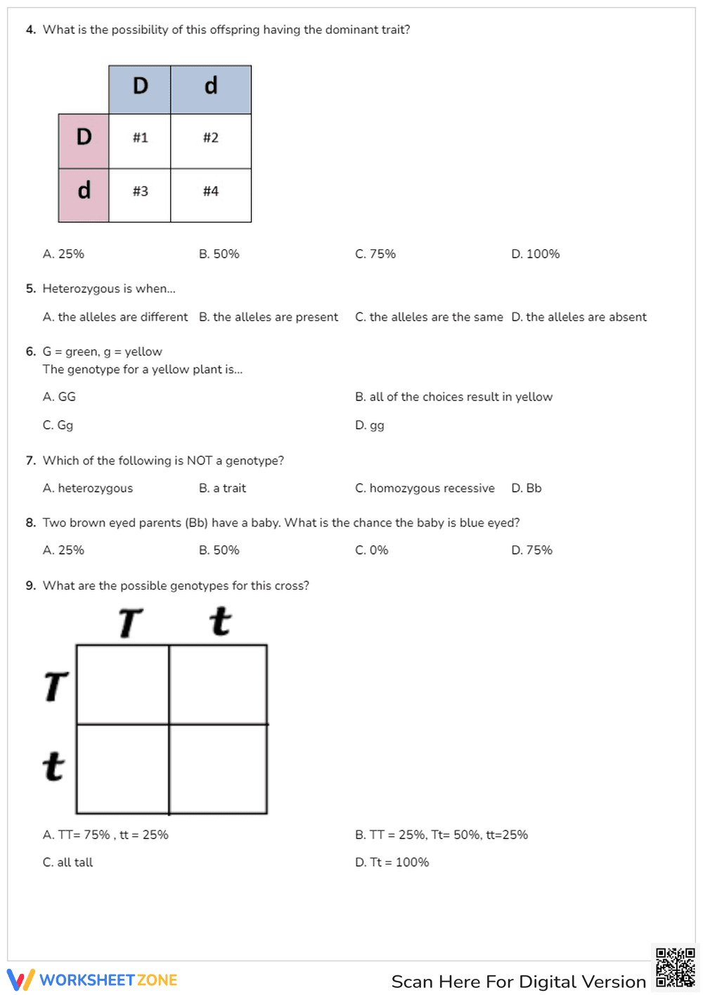 Punnett Square Practice – Learn Genetics - Page 2