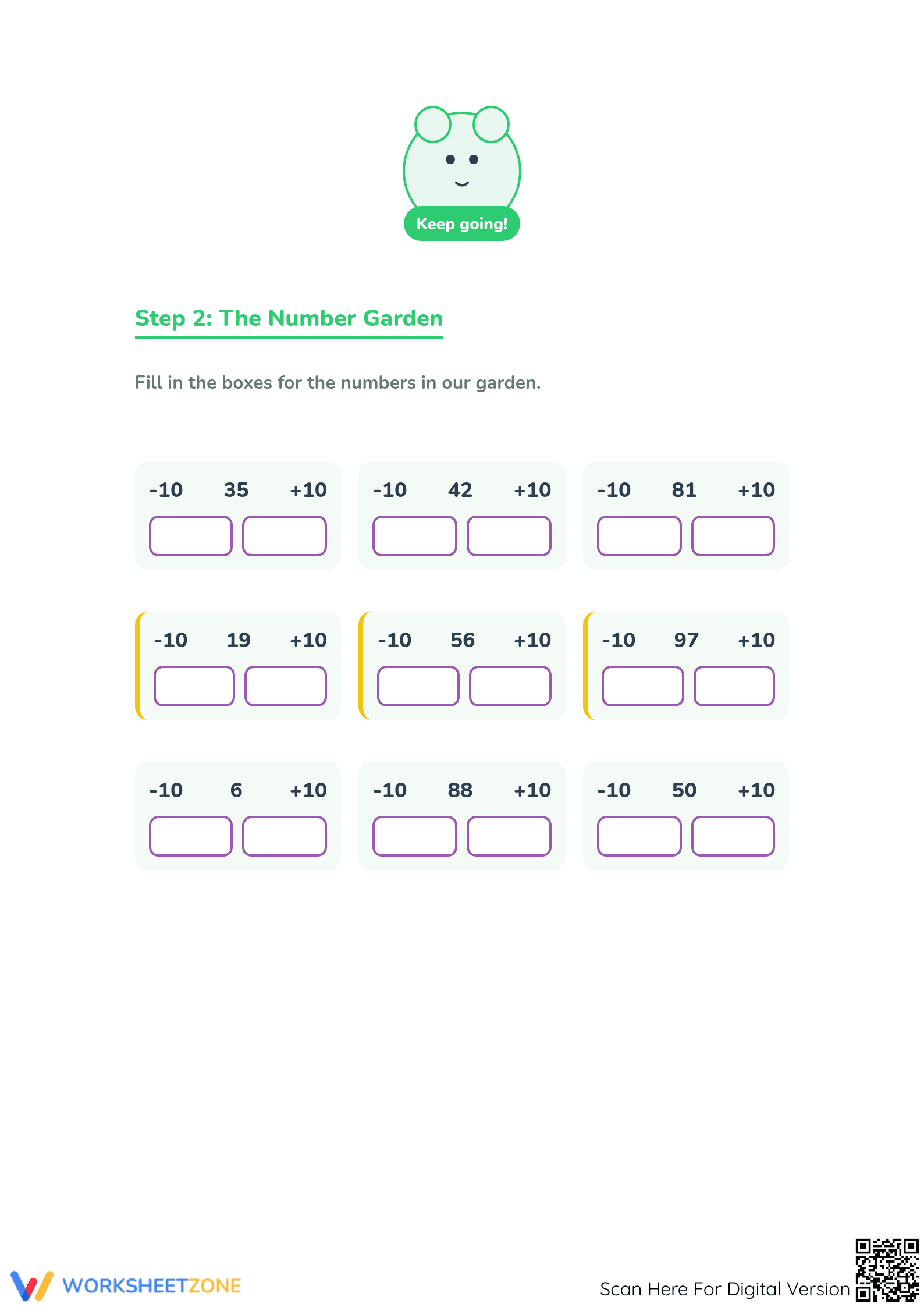 10 More 10 Less Worksheet | Grade 2 Math Printable - Page 2