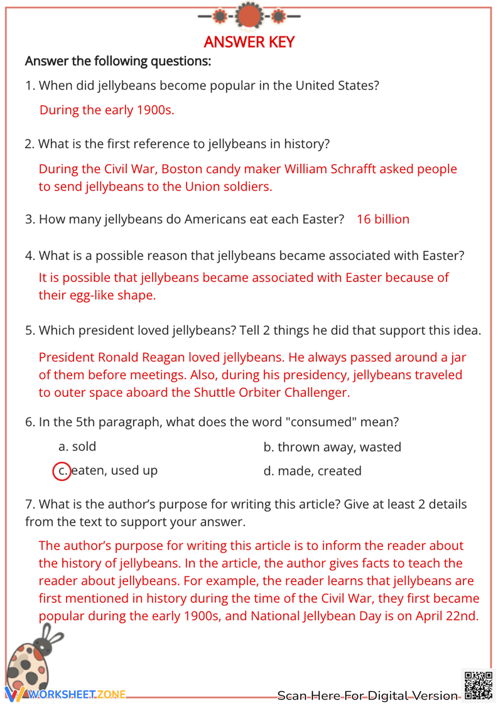 Jellybean A Sweet Treat - Reading Comprehension - Page 3