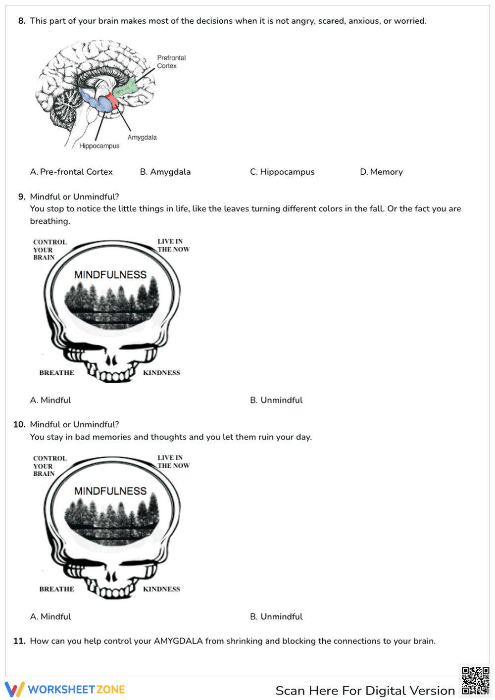 Grade 4 Mindfulness — Printable No-Prep Worksheet - Page 2