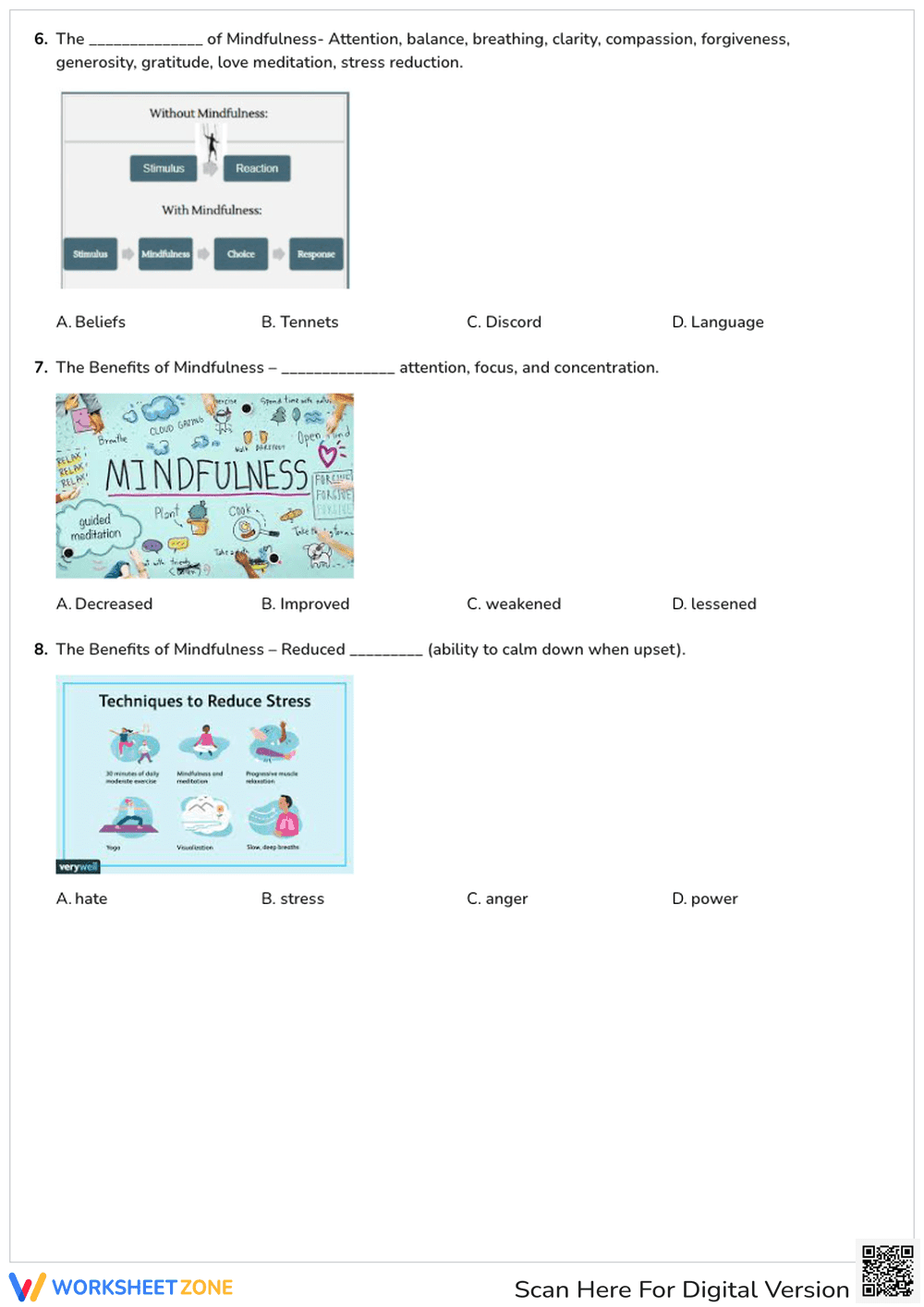 Mindfulness and Resilience Quiz | Essential Grade 7-9 Health - Page 2
