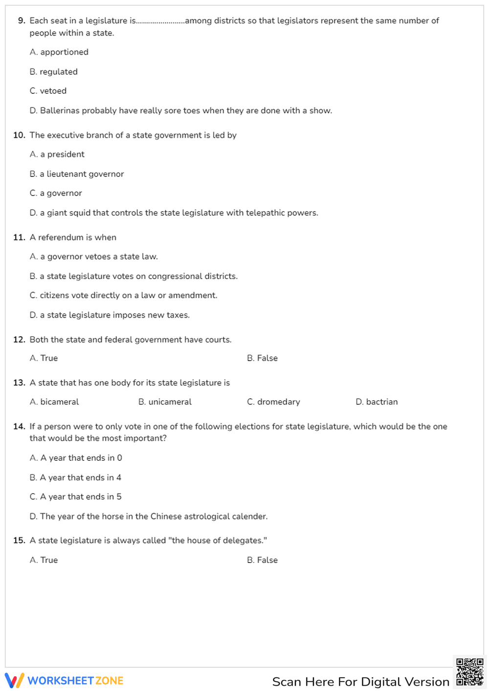 Civics: State Government - Page 2