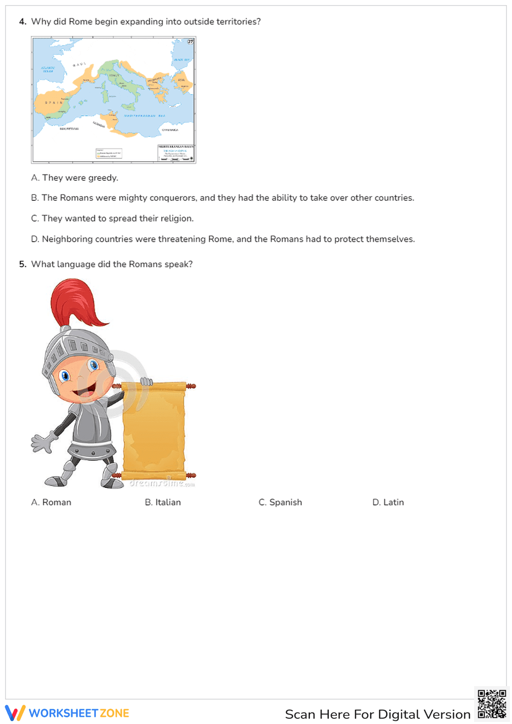 Ancient Rome Quiz | Essential Grade 6-8 Social Studies - Page 2