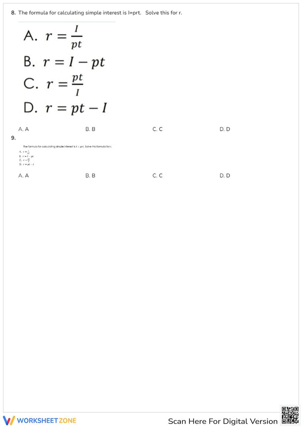 Equation Check Worksheet | Grade 9-11 Essential Math - Page 2