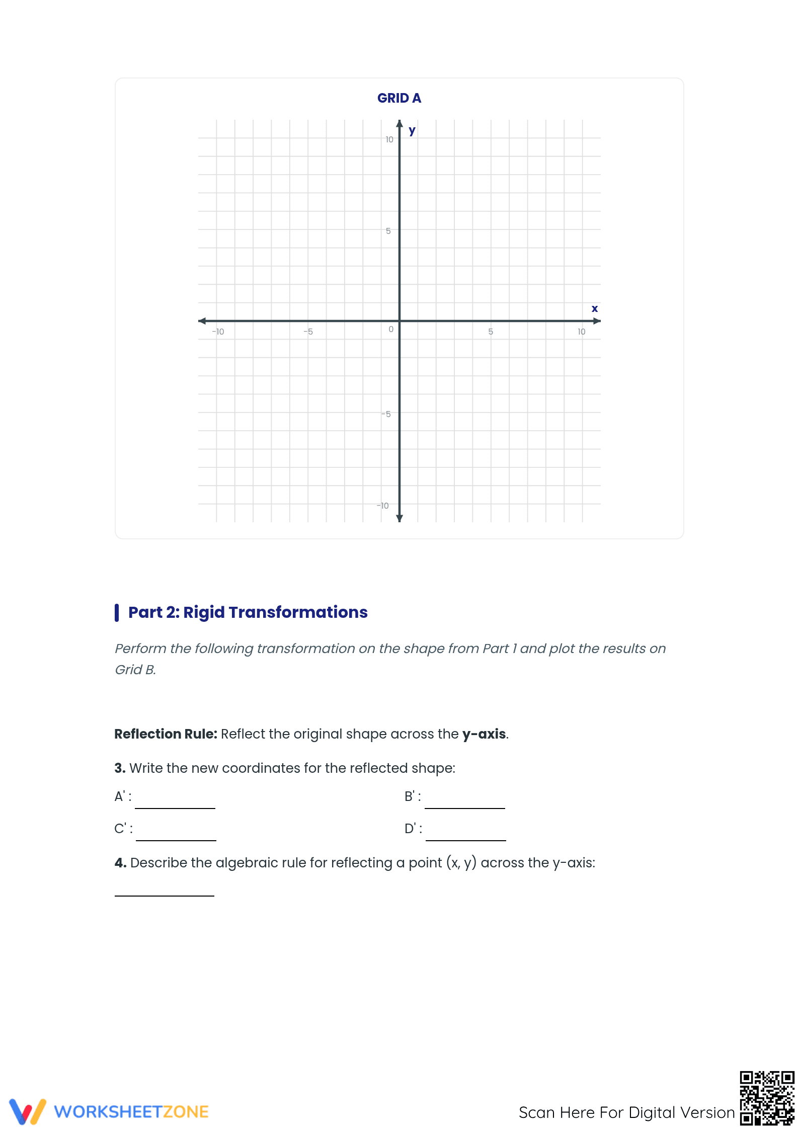 Geometry Transformations Worksheet | Grade 9-10 Printable - Page 2