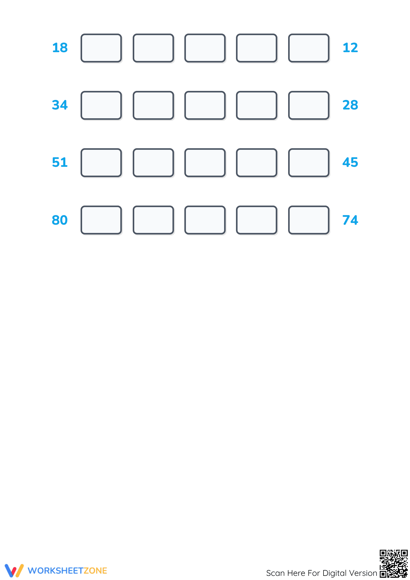 Counting Backwards 0-100 — Printable Grade 1 Math - Page 2