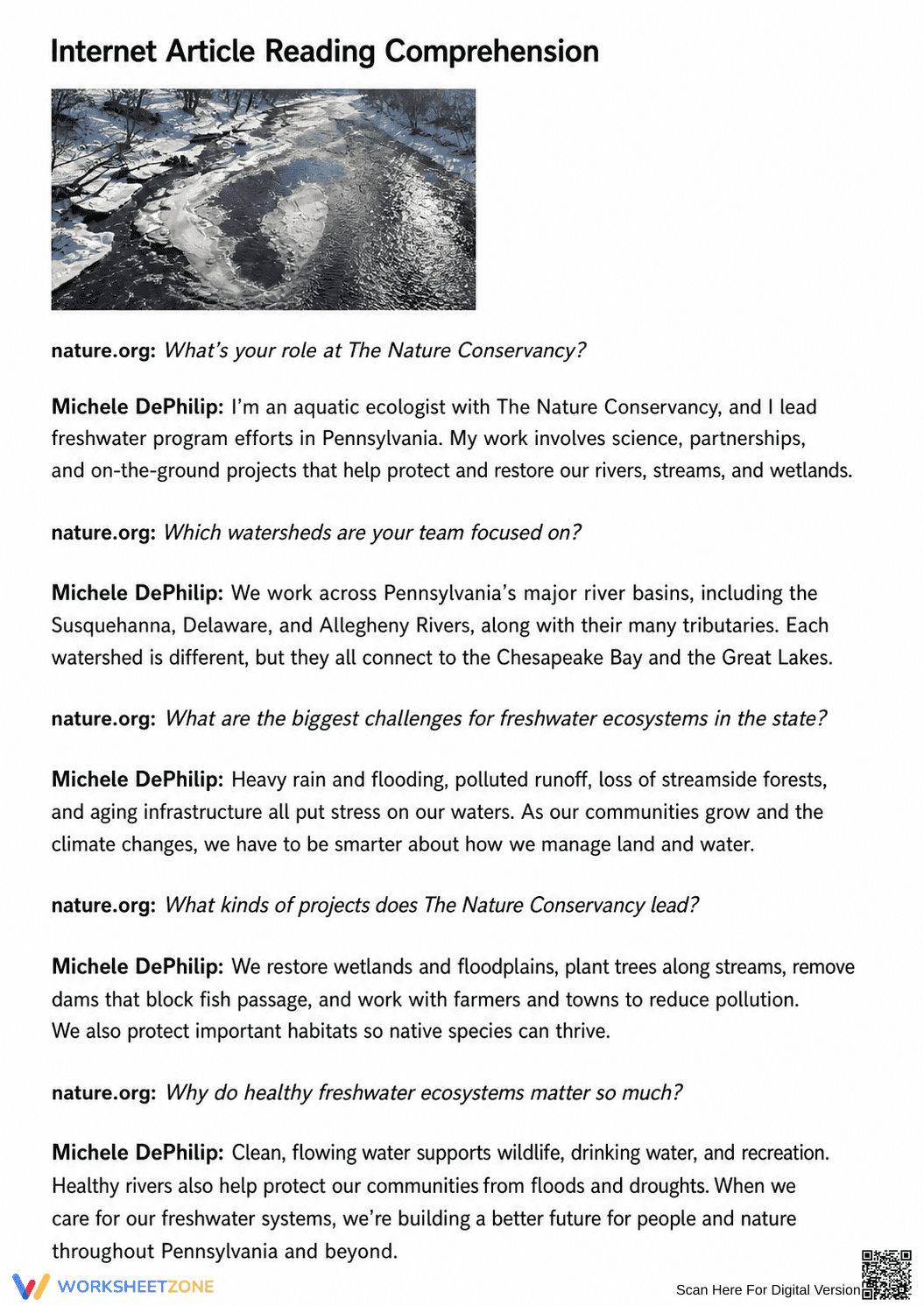 Freshwater Ecosystems Worksheet | Grade 6-12 Essential - Page 2