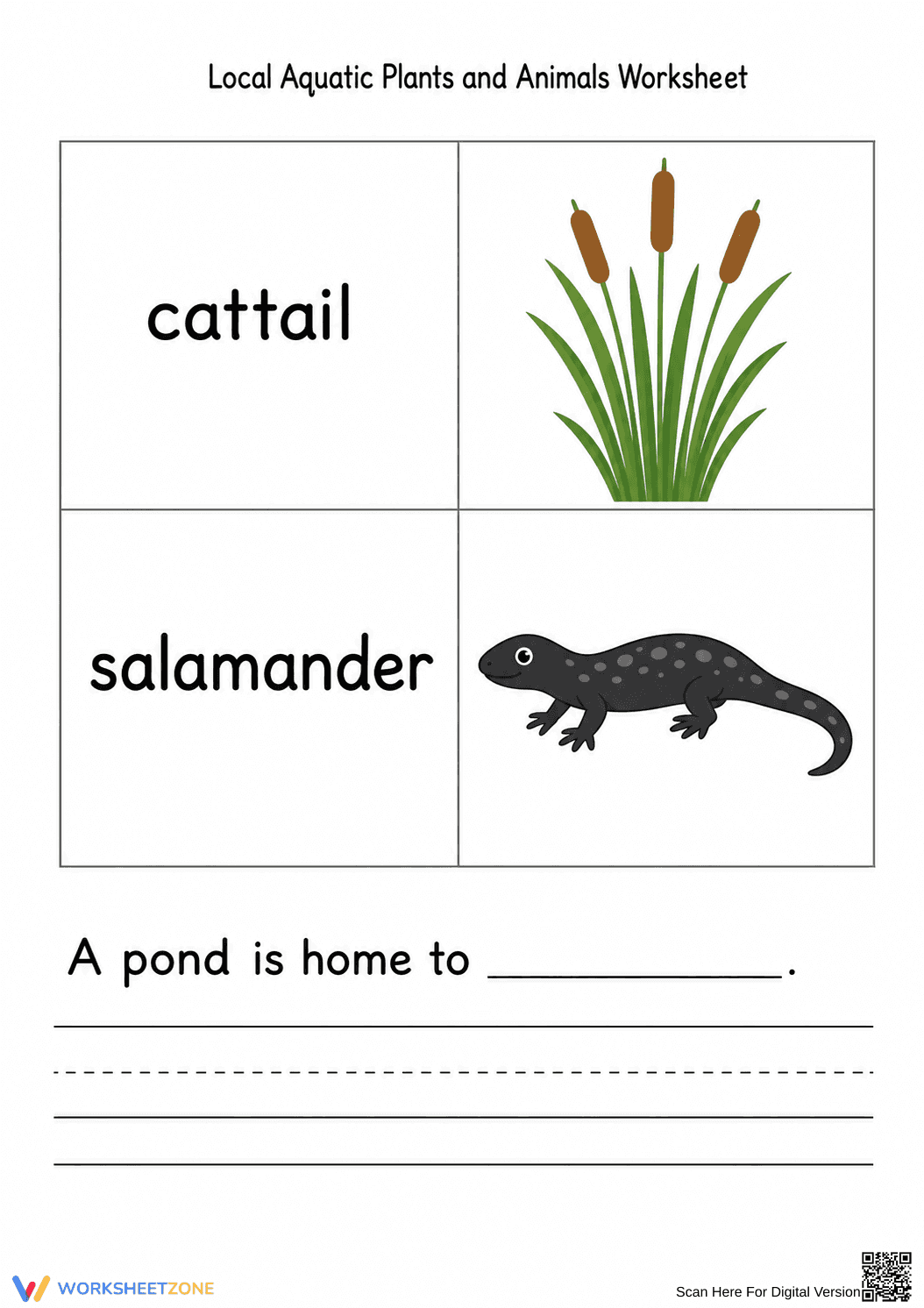 Grade 1 Aquatic Habitats — Printable No-Prep Worksheet - Page 2