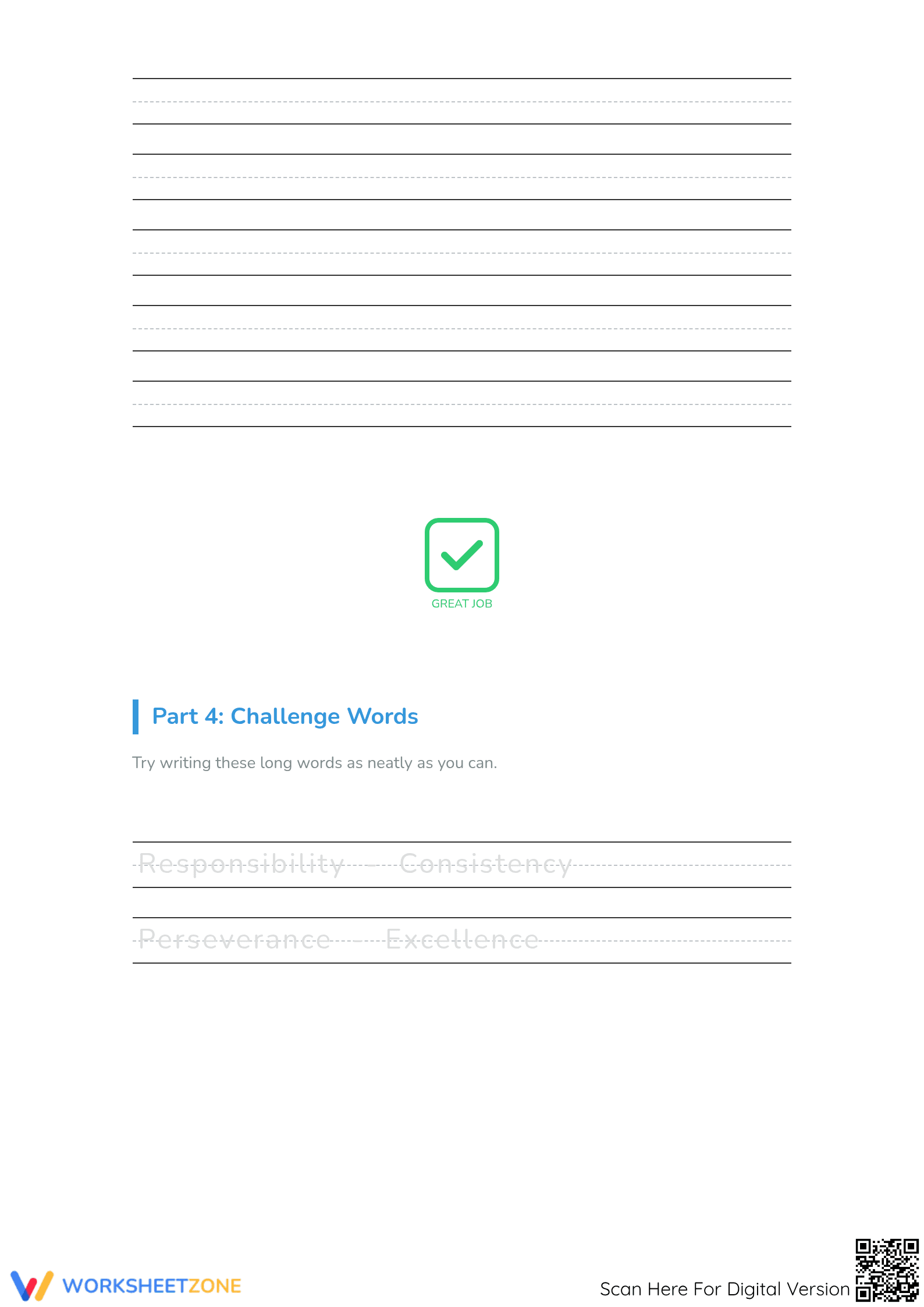 Ed Cole Quote Handwriting Practice - Grades 1-3 Penmanship - Page 3