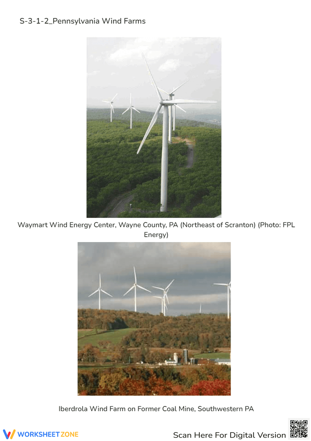 Pennsylvania Wind Farms: Renewable Energy Photos (Grades 3-6) - Page 2