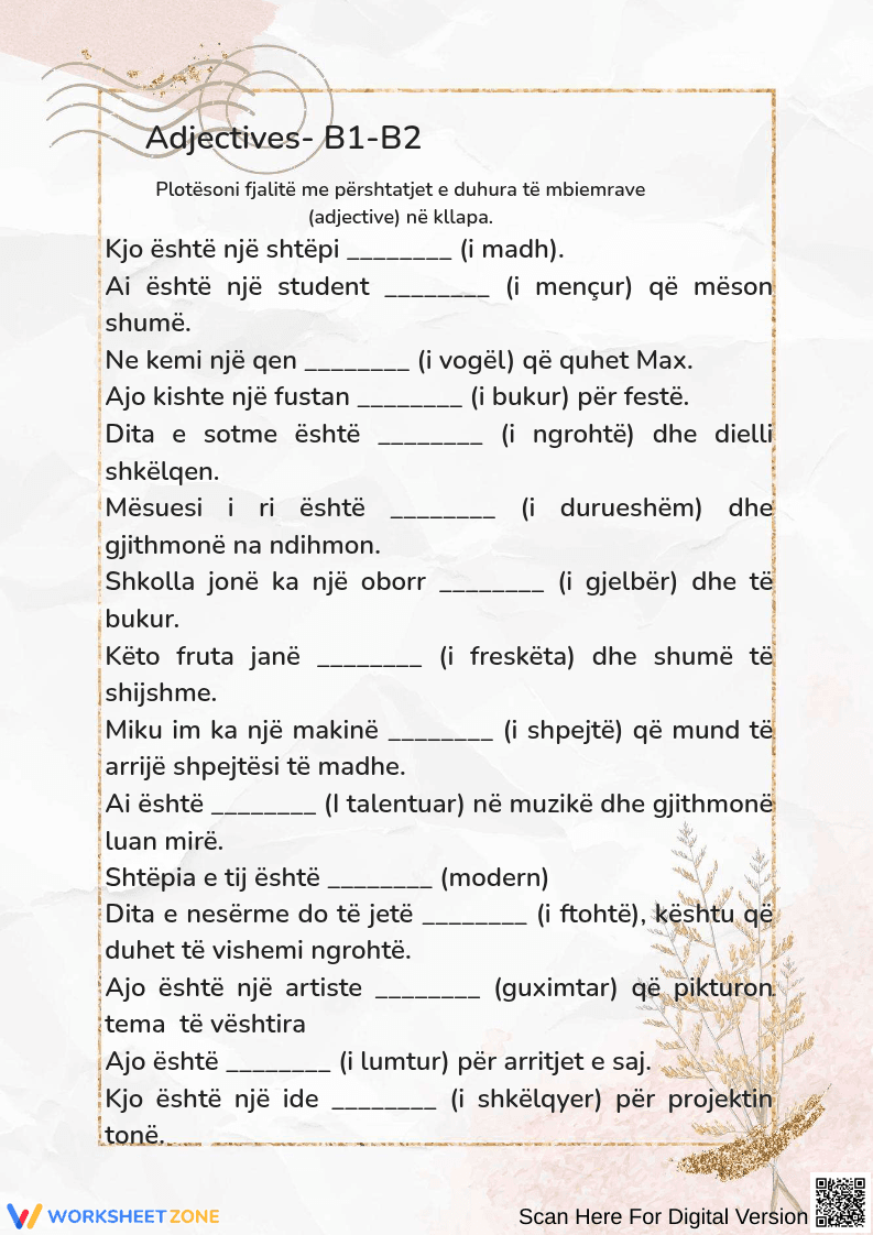 Exercises( verbs, nouns, adjectives, pronouns) B1-B2 - Page 7