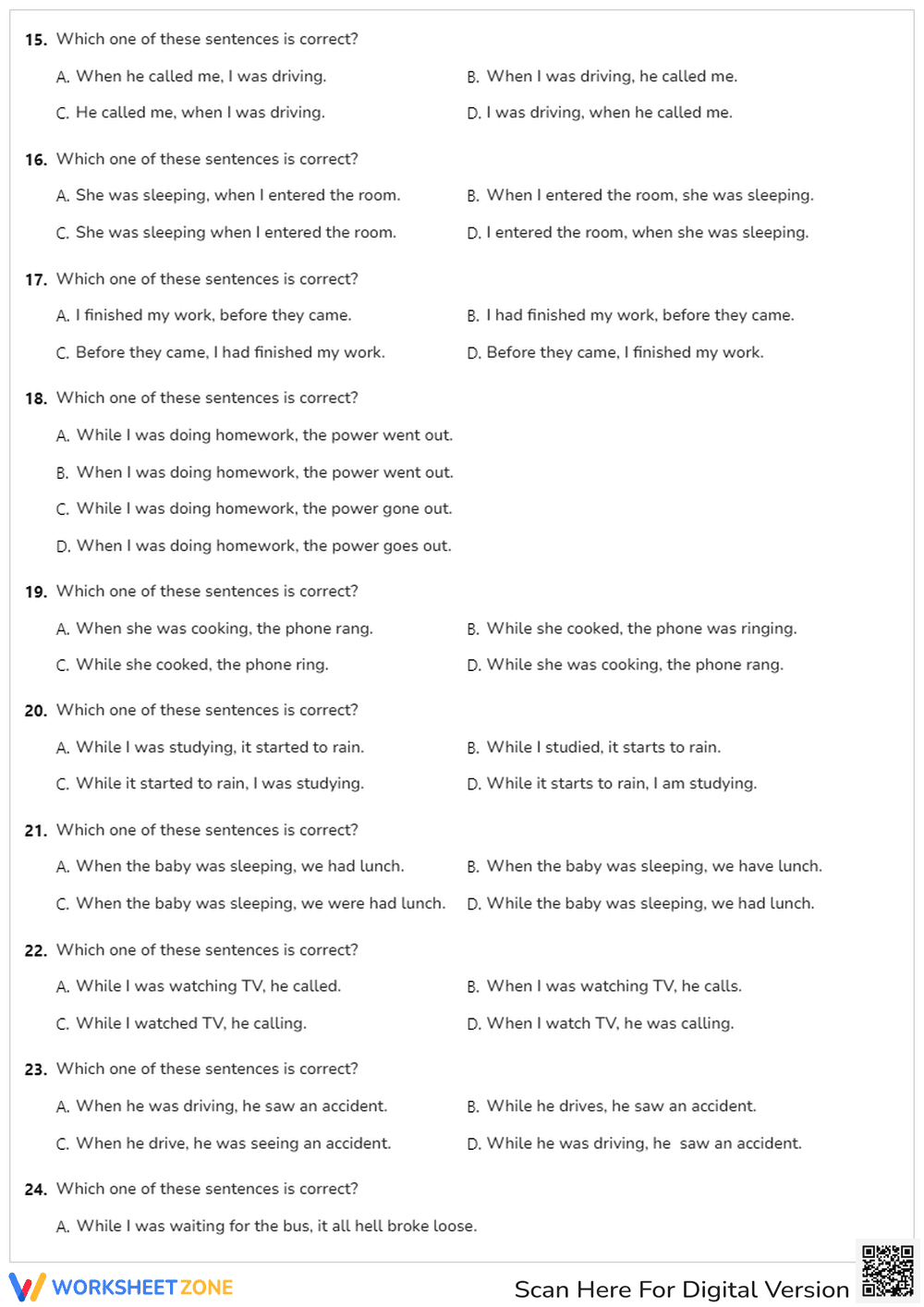 Past Perfect vs Past Simple Worksheet | Essential Grammar - Page 3
