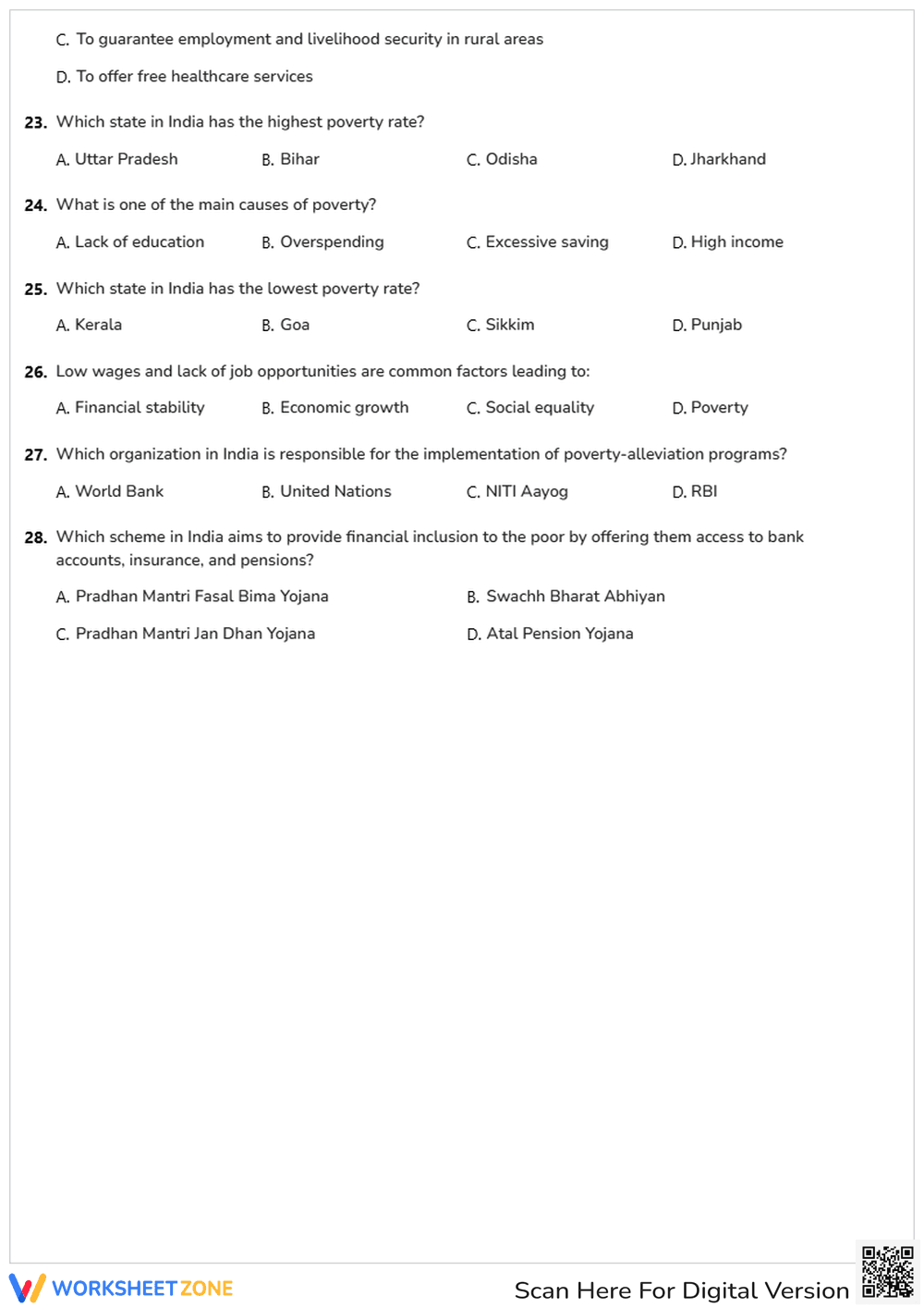 poverty worksheet - Page 3