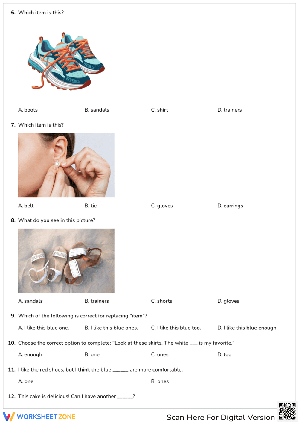 Grammar & Fashion Vocabulary Worksheet | Grade 4-5 Essential - Page 3