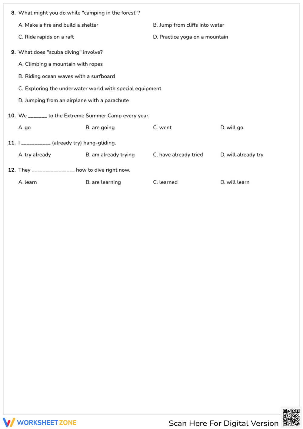 Destination A1: Unit 8e - Action sports - Page 3