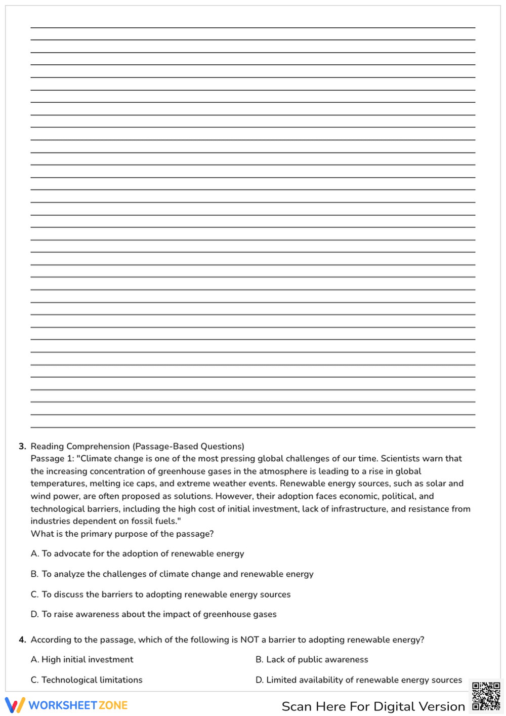 GRE Mock Exam Worksheet | Essential College Prep - Page 2
