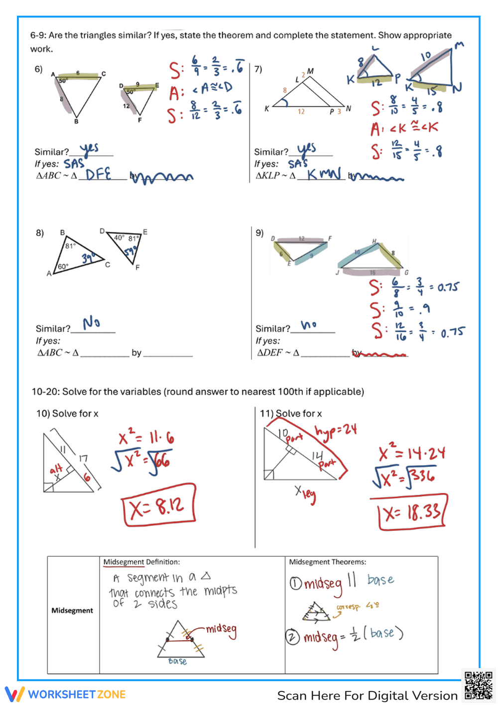 Unit 6: Triangle Similarity - Page 5