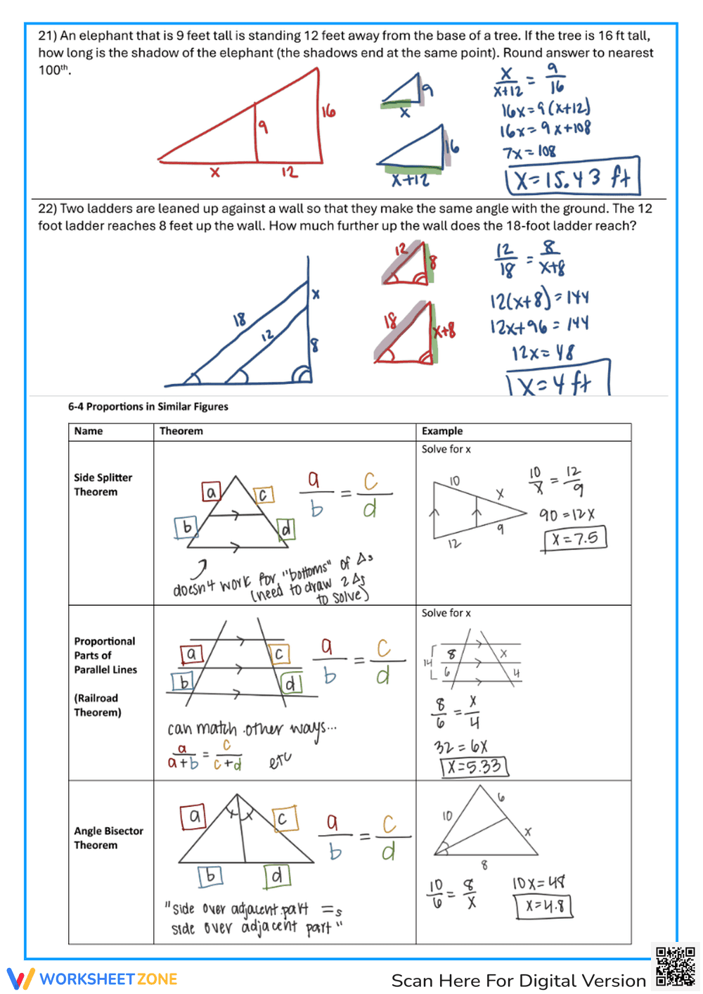 Unit 6: Triangle Similarity - Page 6