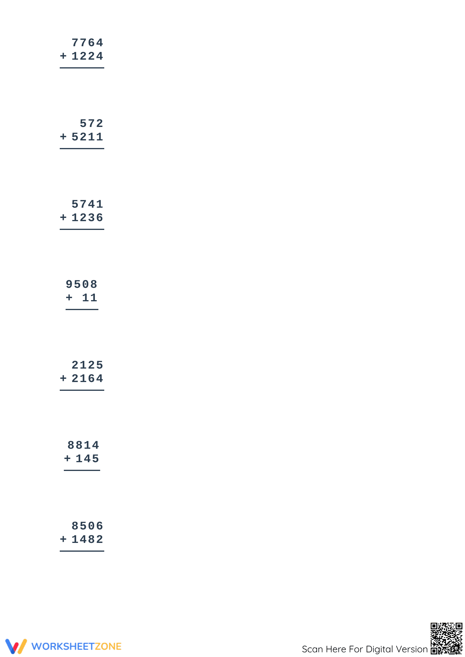Multi-Digit Addition Drill | Grade 4-5 Essential - Page 3